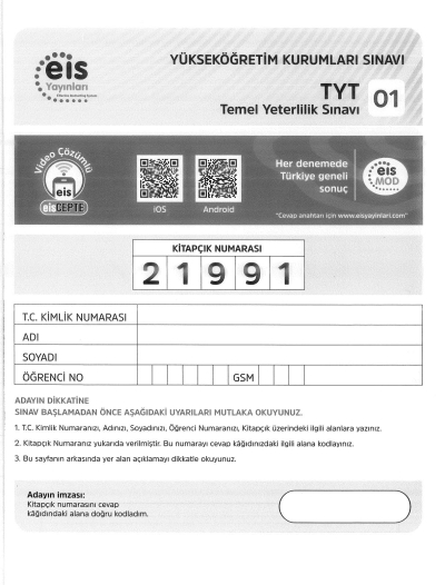 TYT 5'Lİ DENEME SINAVI Vivo Fotokopi Merkezi