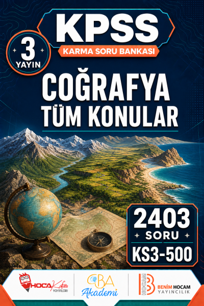 COĞRAFYA TÜM KONULAR 3 Yayın 2403 Soru (Benim Hocam - CBA - Hoca Kafası Yayınları) Vivo Fotokopi Merkezi