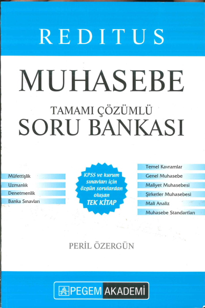 REDITUS MUHASEBE TAMAMI ÇÖZÜMLÜ SORU BANKASI