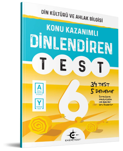 6. Sınıf Konu Kazanımlı Dinlendiren Test 34 test 5 Deneme Din Kültürü ve Ahlak Bilgisi Eker Test Vivo Fotokopi Merkezi
