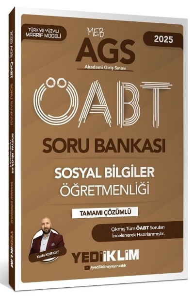 2025 ÖABT Sosyal Bilgiler Öğretmenliği Soru Bankası Çözümlü Yediiklim Yayınları Vivo Fotokopi Merkezi