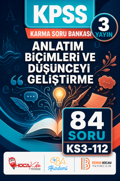 Anlatım Biçimleri ve Düşünceyi Geliştirme 3 Yayın 84 Soru (Benim Hocam - CBA - Hoca Kafası Yayınları) Vivo Fotokopi Merkezi