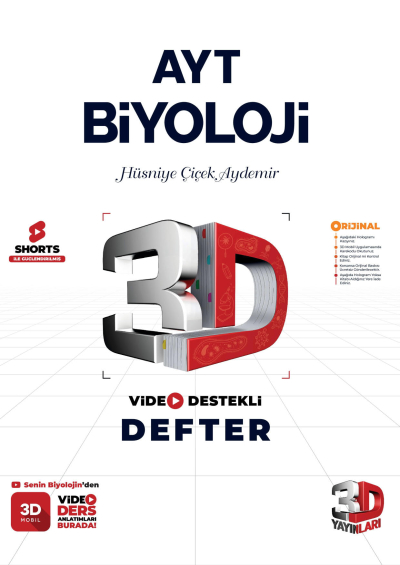 3D Yayınları AYT Biyoloji Video Destekli Defter Vivo Fotokopi Merkezi