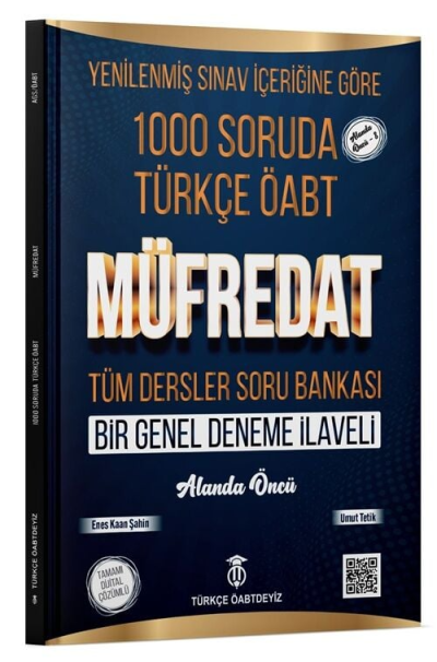 2025 ÖABT Türkçe Öğretmenliği 1000 Soruda Müfredat Soru Bankası Çözümlü Enes Kaan Şahin Türkçe ÖABTDEYİZ Vivo Fotokopi Merkezi