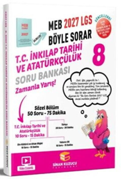 2027 8. Sınıf LGS MEB Böyle Sorar T.C. İnkılap Tarihi ve Atatürkçülük Soru Bankası Sinan Kuzucu