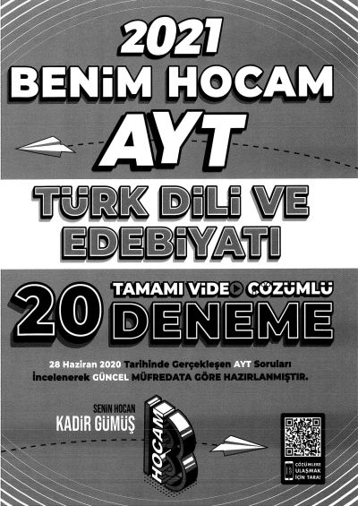 AYT Türk Dili ve Edebiyatı Tamamı Video Çözümlü 20 Deneme Sınavı