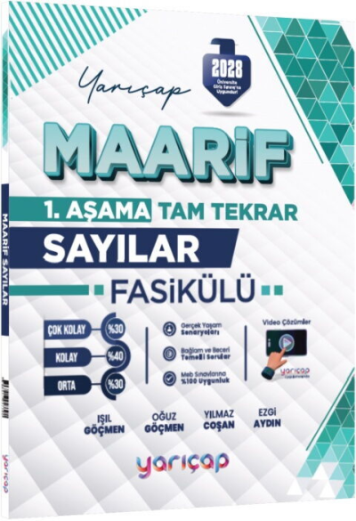 2028 TYT Sayılar Maarif Fasikülü 1. Aşama YarıÇap Yayınları Vivo Fotokopi Merkezi