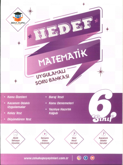6. Sınıf Hedef Matematik Uygulamalı Soru Bankası Zeka Küpü Yayınları