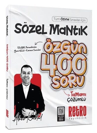2026 Tüm ÖSYM Sınavları için Sözel Mantık Özgün 400 Soru Bankası Aker Kartal Retro Yayıncılık Vivo Fotokopi Merkezi