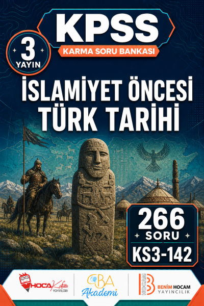 İslamiyet Öncesi Türk Tarihi 3 Yayın 266 Soru (Benim Hocam - CBA - Hoca Kafası Yayınları) Vivo Fotokopi Merkezi