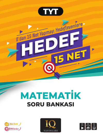 TYT Matematik Hedef 15 Soru Bankası IQ Yayınları Vivo Fotokopi Merkezi