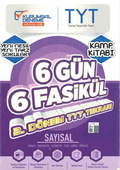 TYT Sayısal 6 Gün 6 Fasikül Yarıyıl Genel Tekrar Kamp Kitabı