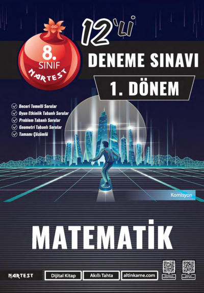 8. Sınıf 1. Dönem Mod 12 Matematik Deneme Sınavı Nartest Yayınları