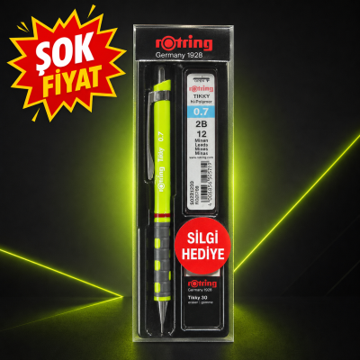 Rotring Tikky 0.7 Uçlu Kalem 2B Kalem Ucu Silgi li 3'lü Set Vivo Fotokopi Merkezi