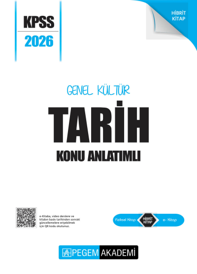 TARİH 2026 KPSS Genel Yetenek Genel Kültür Lisans Konu Anlatımlı Modüler Set Pegem Yayınları