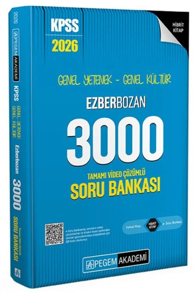 2026 KPSS Genel Yetenek Genel Kültür Ezberbozan 3000 Tamamı Video Çözümlü Soru Bankası Pegem Akademi Yayıncılık Vivo Fotokopi Merkezi
