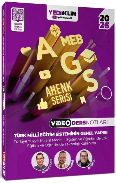 2026 MEB-AGS Türk Milli Eğitim Sisteminin Genel Yapısı Video Ders Notları Ahenk Serisi Yediiklim Yayınları Vivo Fotokopi Merkezi