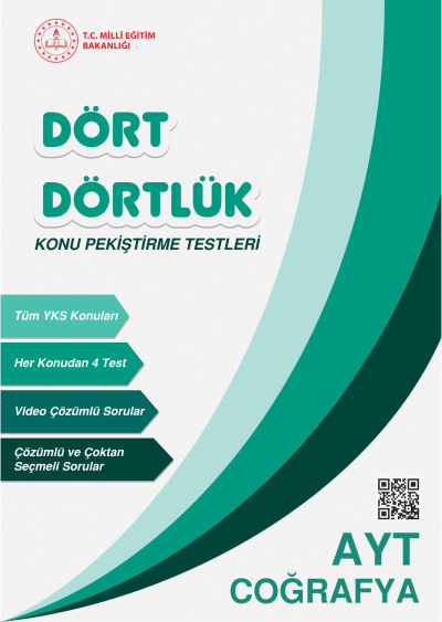 Dört Dörtlük Konu Pekiştirme Testleri AYT Coğrafya Vivo Fotokopi Merkezi
