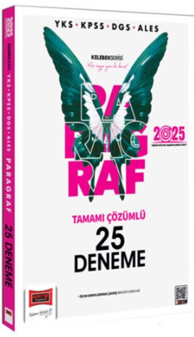 2025 YKS KPSS ALES DGS Kelebek Serisi Tamamı Çözümlü Paragraf 25 Deneme Yediiklim Yayınları Vivo Fotokopi Merkezi