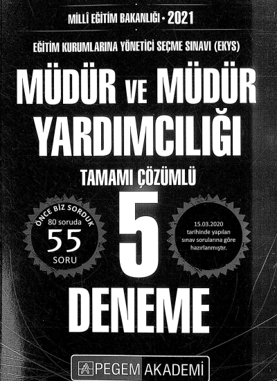 MÜDÜR VE MÜDÜR YARDIMCILIĞI 5 DENEME TAMAMI ÇÖZÜMLÜ Vivo Fotokopi Merkezi