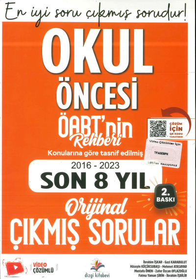 ÖABT OKUL ÖNCESİ ÖĞRETMENLİĞİ 2016-2023 ORJİNAL ÇIKMIŞ SORULAR Vivo Fotokopi Merkezi