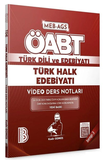 2025 ÖABT MEB-AGS Türk Dili ve Edebiyatı Türk Halk Edebiyatı Video Ders Notları Bengi-3 Kadir Gümüş Benim Hocam Yayınları Vivo Fotokopi Merkezi