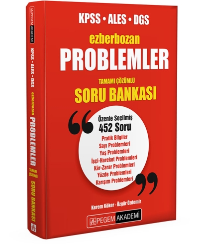 KPSS ALES DGS Problemler Ezberbozan Soru Bankası Pegem Yayınları Vivo Fotokopi Merkezi
