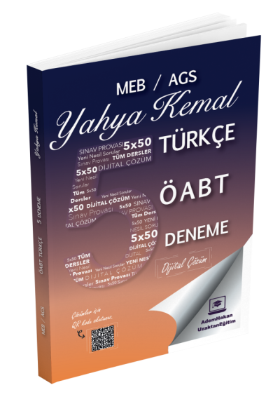 2025 MEB AGS ÖABT Yahya Kemal Türkçe Öğretmenliği Dijital Çözümlü 5 Deneme Adem Hakan Uzem Vivo Fotokopi Merkezi