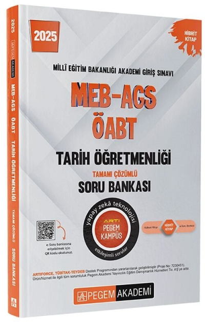 2025 MEB-AGS-ÖABT Tarih Öğretmenliği Tamamı Çözümlü Soru Bankası Pegem Akademi Yayıncılık Vivo Fotokopi Merkezi