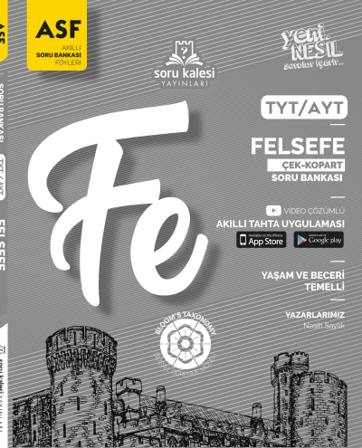 TYT AYT Felsefe Çek Kopart Akıllı Soru Bankası Föyü ASF Soru Kalesi Yayınları Vivo Fotokopi Merkezi