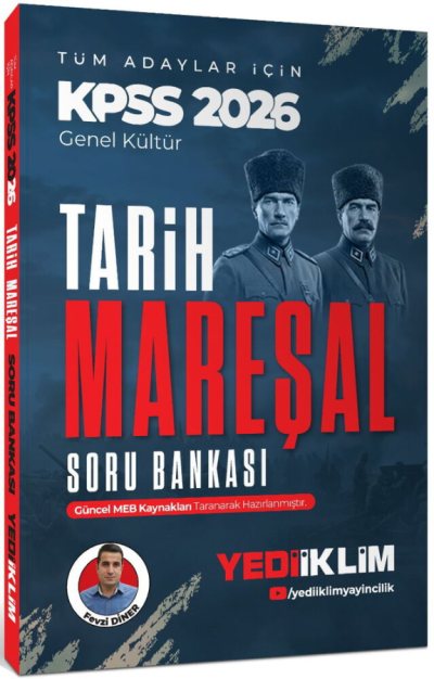 2026 KPSS Mareşal Genel Kültür Tarih Tüm Adaylar İçin Soru Bankası Yediiklim Yayınları Vivo Fotokopi Merkezi