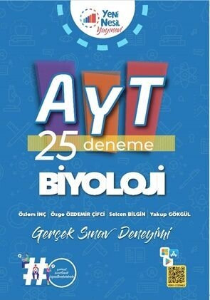 AYT Biyoloji 25 Deneme Yeni Nesil Yayınları Vivo Fotokopi Merkezi