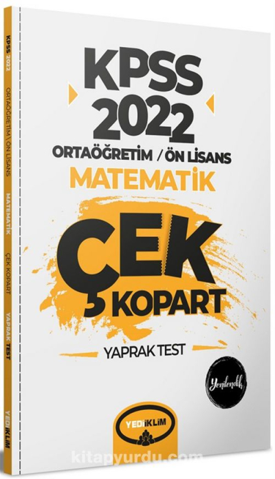 KPSS Ortaöğretim Ön Lisans Genel Yetenek Genel Kültür Matematik Çek Kopart Yaprak Test