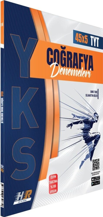YKS TYT Coğrafya 40x5 Deneme Hız ve Renk Yayınları
