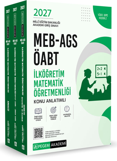 2027 ÖABT MEB-AGS İlköğretim Matematik Öğretmenliği Konu Anlatımlı Modüler Set Pegem Akademi Yayınları Vivo Fotokopi Merkezi