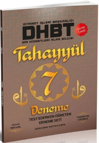 DHBT TAHAYYÜL 7 Deneme Çözümlü Tahayyül Yayınları Vivo Fotokopi Merkezi