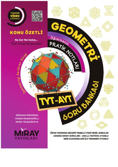 TYT AYT Geometri Soru Bankası Miray Yayınları Vivo Fotokopi Merkezi