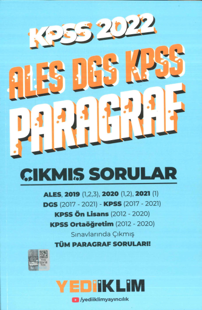 ALES DGS KPSS PARAGRAF ÇIKMIŞ SORULAR Vivo Fotokopi Merkezi