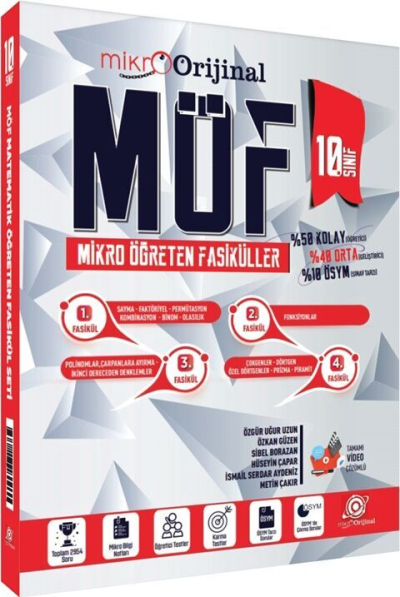 Mikro 10. Sınıf Matematik MÖF Mikro Öğreten Fasiküller Orijinal Yayınları Vivo Fotokopi Merkezi