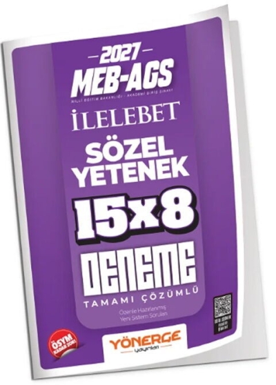 MEB-AGS Sözel Yetenek İLELEBET 15x8 Deneme Çözümlü Yönerge Yayınları Vivo Fotokopi Merkezi