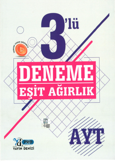 AYT Eşit Ağırlık 3 lü Deneme Video Çözümlü Vivo Fotokopi Merkezi