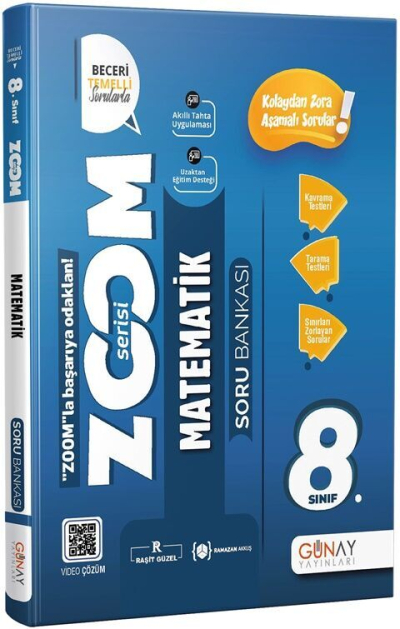 8.Sınıf LGS Yeni Zoom Matematik Soru Bankası Günay Yayınları