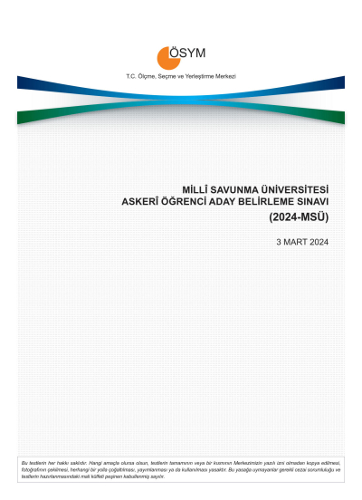 MSÜ Çıkmış Sorular 2018-2024 Vivo Fotokopi Merkezi