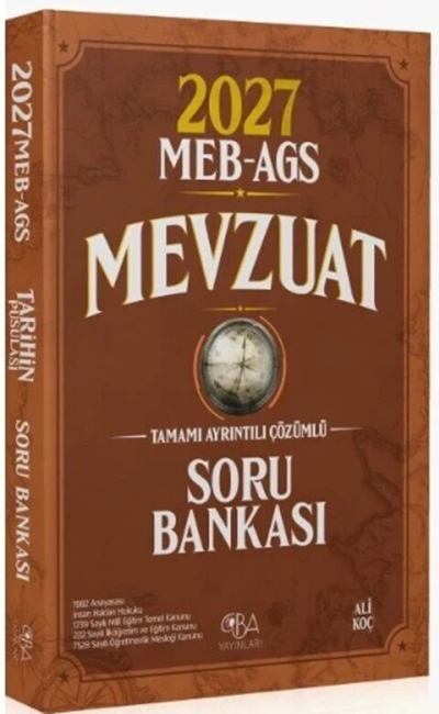MEB AGS Mevzuat Soru Bankası CBA Yayınları Vivo Fotokopi Merkezi