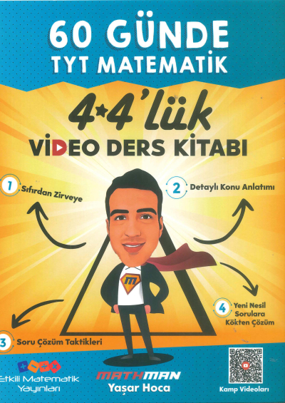 60 GÜNDE TYT MATEMATİK 4*4'lÜK VİDEO DERS KİTABI Vivo Fotokopi Merkezi