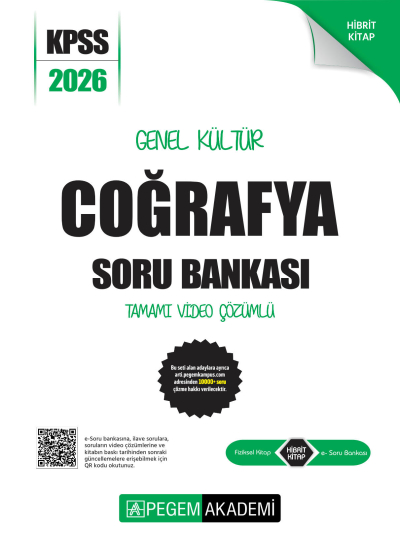 COĞRAFYA 2026 KPSS Genel Yetenek Genel Kültür Soru Bankası Modüler Çözümlü Pegem Akademi Yayınları Vivo Fotokopi Merkezi