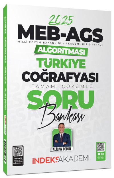 MEB AGS Algoritması Türkiye Coğrafyası Soru Bankası Çözümlü İndeks Akademi Yayıncılık Vivo Fotokopi Merkezi