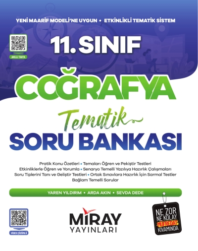11. Sınıf Coğrafya Maarif Model Tematik Soru Bankası Miray Yayınları Vivo Fotokopi Merkezi