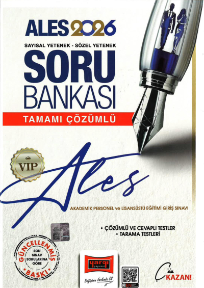 2026 ALES VIP Sayısal-Sözel Yetenek Tamamı Çözümlü Soru Bankası Yargı Yayınları Vivo Fotokopi Merkezi