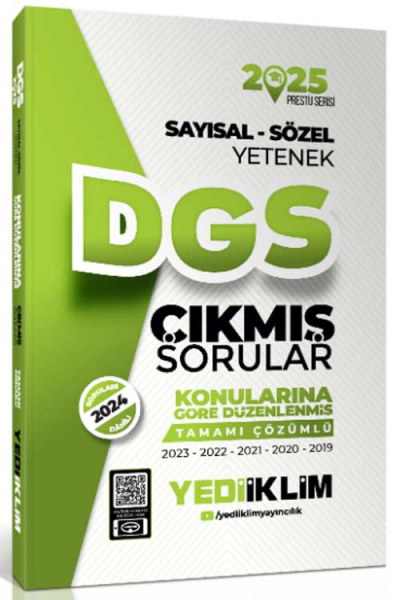 2025 DGS Sayısal-Sözel Yetenek Tamamı Çözümlü Konularına Göre Çıkmış Sorular Yediiklim Yayınları Vivo Fotokopi Merkezi